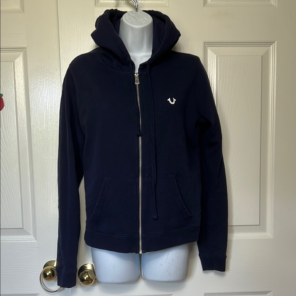 True Religion Navy Hoodie with Logo